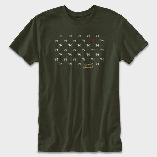 Adult Vermont Flannel Cow a dot Graphic Tee