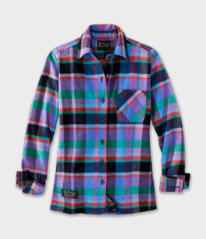 Classic Womens Flannel Shirt Garden Island