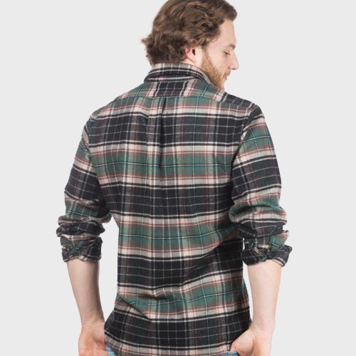 Fitted Flannel Shirt Earth Back