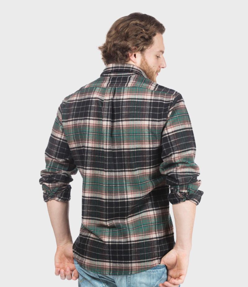 Fitted Flannel Shirt Earth Back