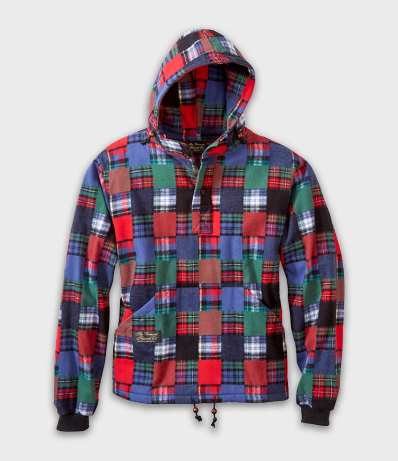 Flannel Hoodie Patchwork