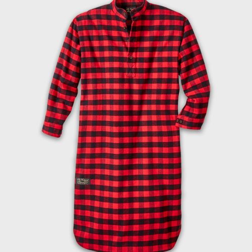 Flannel Night Shirt Red Buffalo