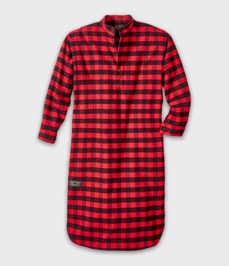 Flannel Night Shirt Red Buffalo