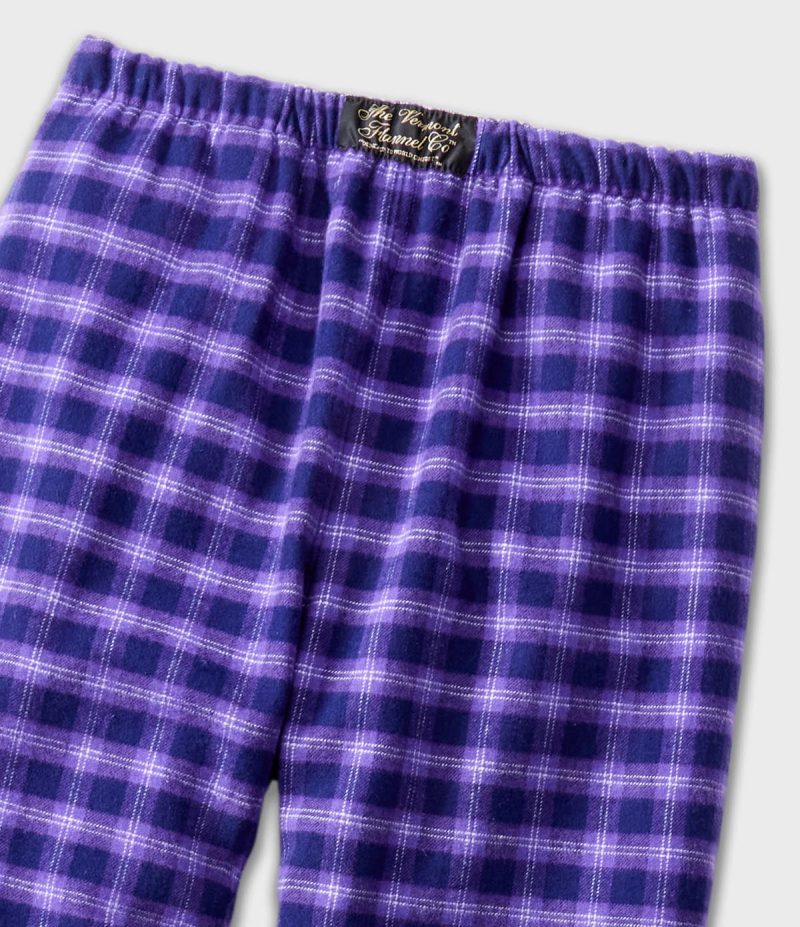 Flannel Pajama Pants Made in USA Purple Maze