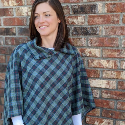 Flannel Poncho Women 1