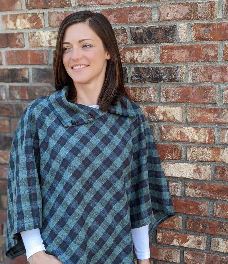 Flannel Poncho Women 1