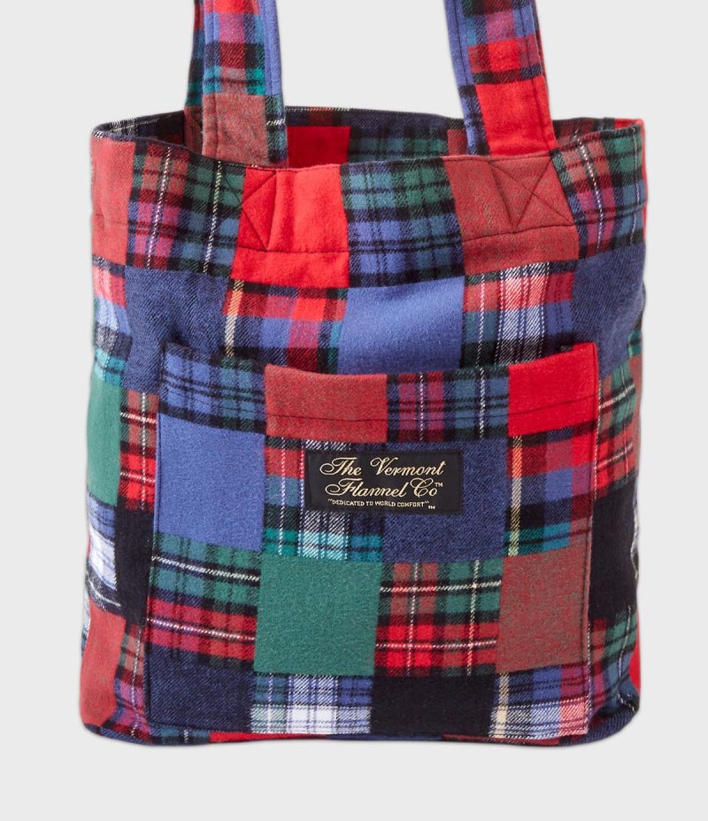 Flannel Tote Bag Heavyweight Patchwork 4