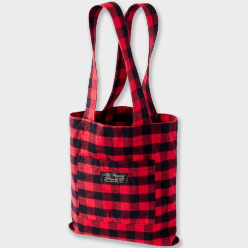 Flannel Tote Bag Red Buffalo