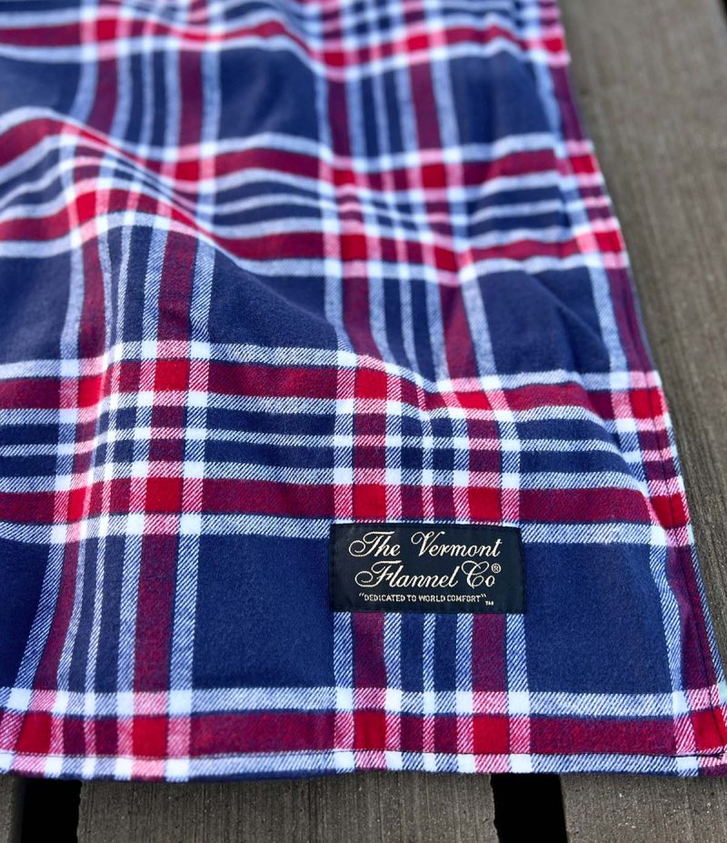 Stadium Flannel Blanket Liberty Red White Blue 2