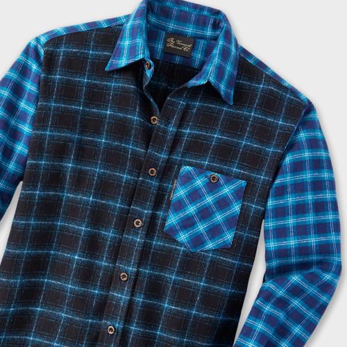 VFC Blues Fitted Flannel Shirt Mixed Close up