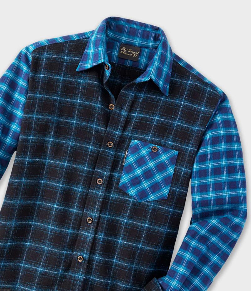 VFC Blues Fitted Flannel Shirt Mixed Close up