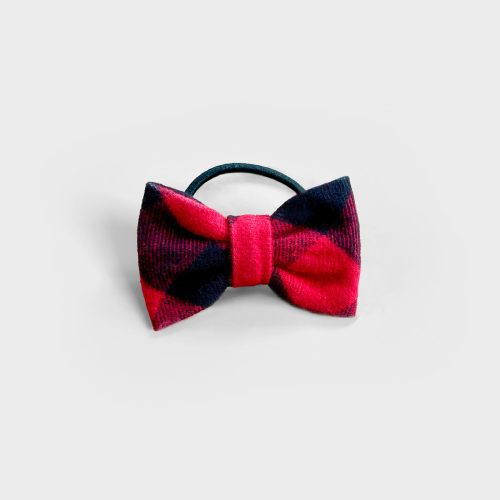 VFC Flannel Hair Bow Tie Red Buffalo