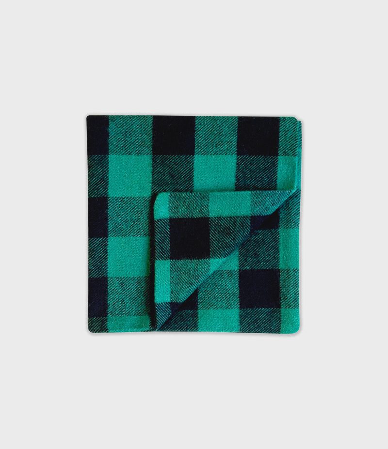 VFC Flannel Pocket Square Green Buffalo