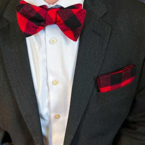 VFC Flannel Pocket Square Red Buffalo Lifestyle