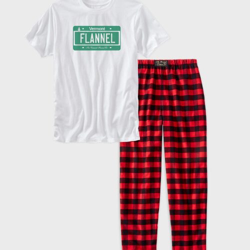 VFC Graphic Tee Flannel License Plate Pajama Set