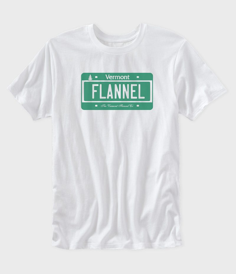 VFC Graphic Tees Flannel License Plate White