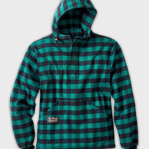 VFC Hooded Green Buffalo Flannel Pullover 20240613