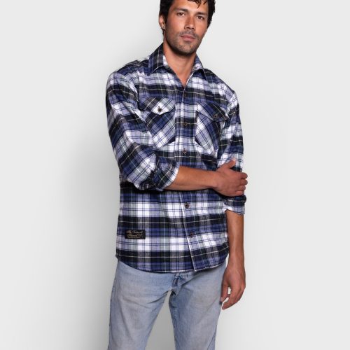 VFC Mens Classic Flannel Shirt Campbell Model Silo 1