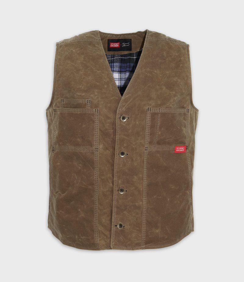 VFC Stormy Kromer Waxed Canvas Flannel Vest Campbell e1523024 bd8b 4b6e 91d4 cc5c8997be4a