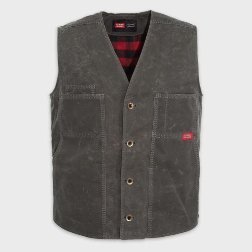 VFC Stormy Kromer Waxed Canvas Flannel Vest Red Buffalo 1c44e689 2201 4451 8a77 fcc925d40d9f