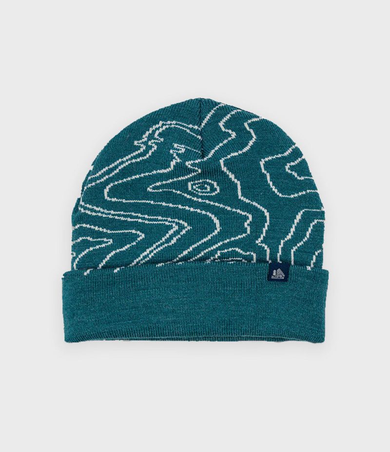 VFC Teal Cuffed Topographic Beanie