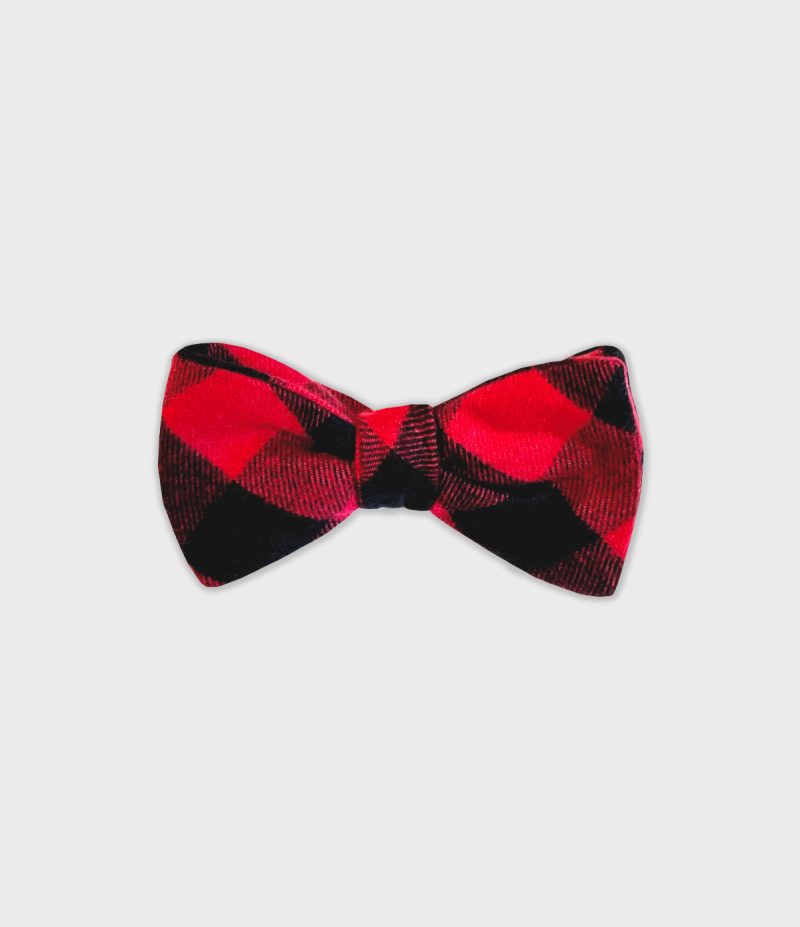 VFC Youth Flannel Bow Tie Red Buffalo 1