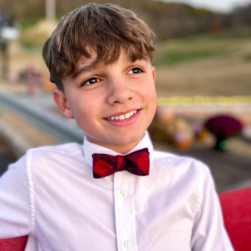 VFC Youth Flannel Bow Tie Red Buffalo Lifestyle 1