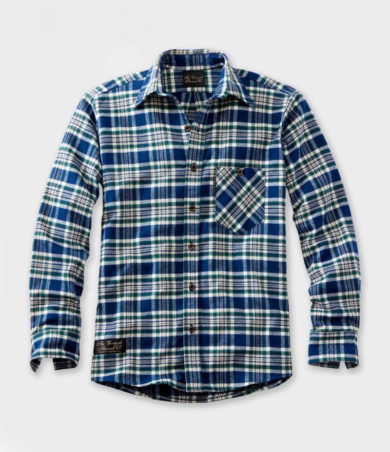 Vermont Flannel Maine Pine Fitted Flannel Shirt Tag