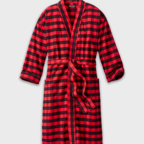 Vermont Flannel Robe Red Buffalo