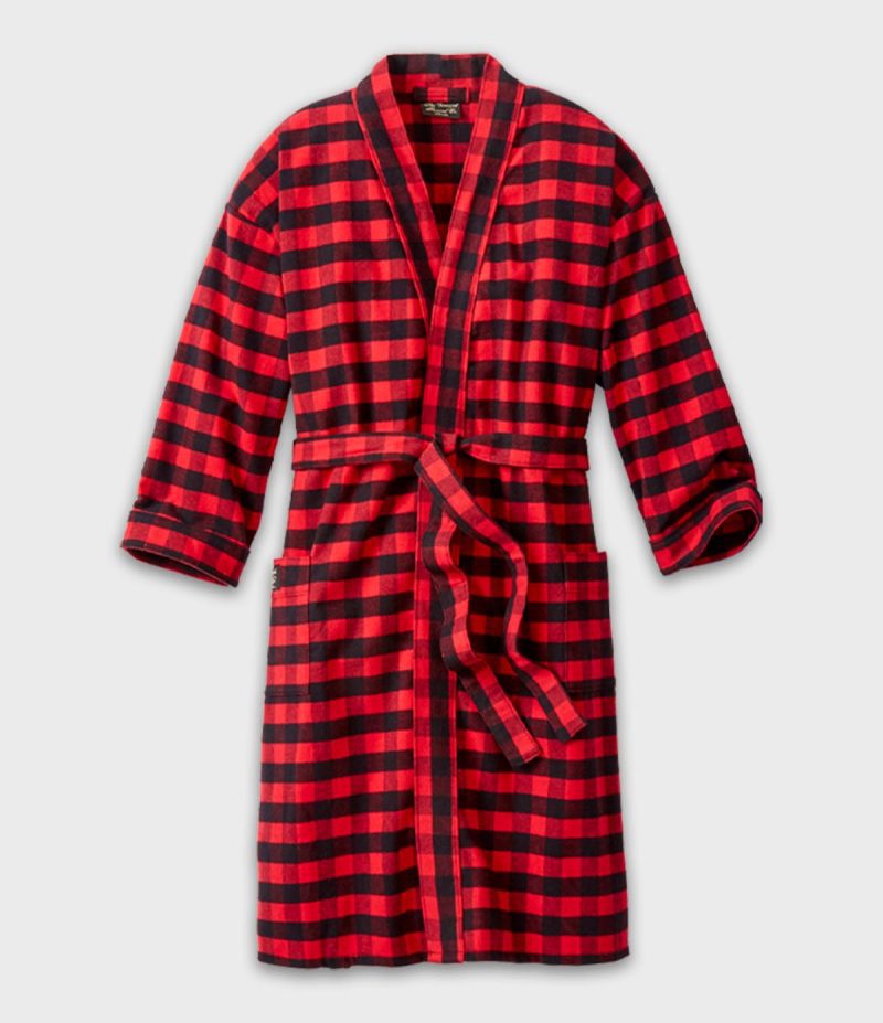 Vermont Flannel Robe Red Buffalo