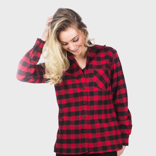 Womens Button Down Flannel Shirt 3