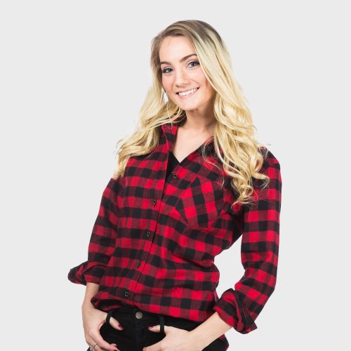 Womens Button Down Flannel Shirt 5