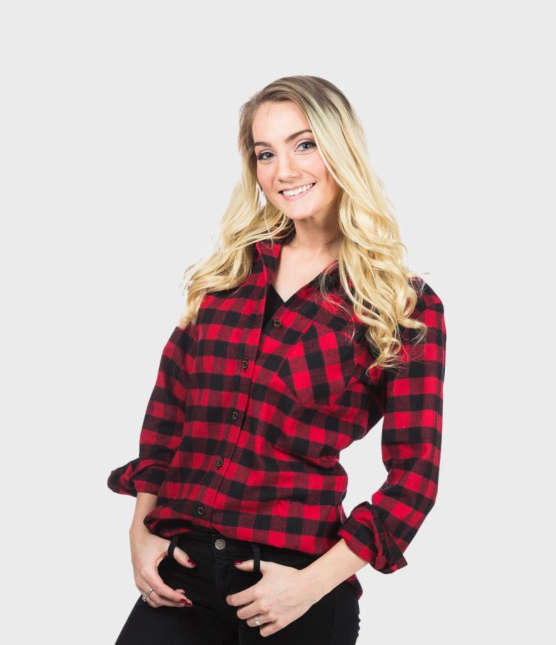 Womens Button Down Flannel Shirt 5