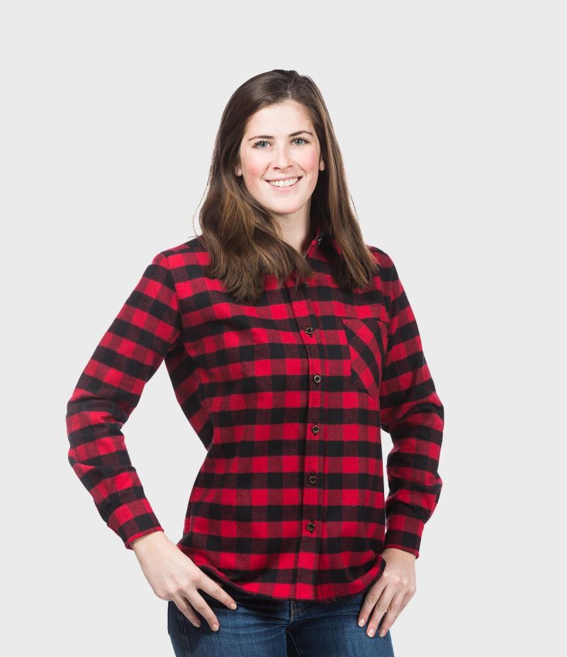 Womens Button Down Flannel Shirt 7