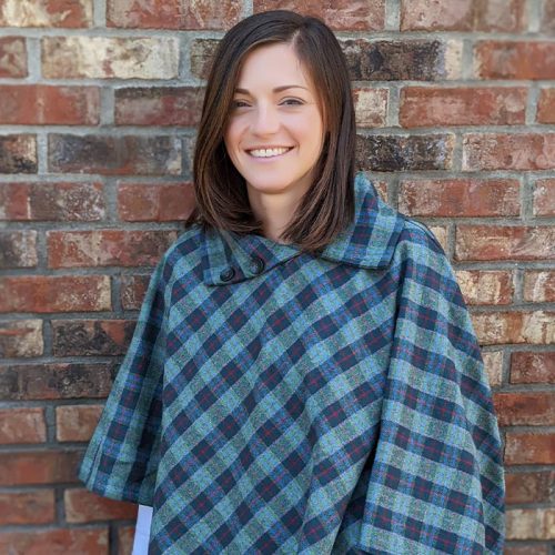 Womens Flannel Poncho Made in USA 1